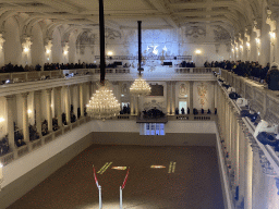 Interior of the Spanish Riding School, viewed from the upper floor, just after the show