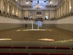 Interior of the Spanish Riding School, viewed from the main grandstand, just after the show
