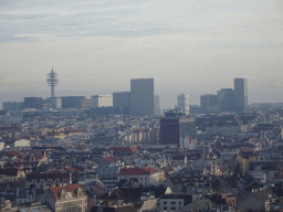 East side of the city, viewed from the rooftop terrace at the eleventh floor of the Haus des Meeres aquarium