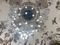 Ceiling with lamp at the Sala Terrena room at the Deutschordenshaus Wien, during the break at the `Concert in Mozart`s House`