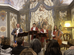 Musicians of the Mozart Ensemble at the Sala Terrena room at the Deutschordenshaus Wien, during the `Concert in Mozart`s House`