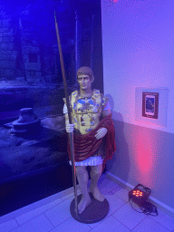 Statue of a Roman soldier at the lobby of the Time Travel Vienna museum