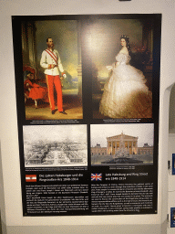 Information on the Late Habsburg and Ring Street Era 1848-1914 at the lobby of the Time Travel Vienna museum