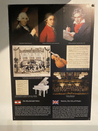 Information on Vienna, the City of Music at the lobby of the Time Travel Vienna museum