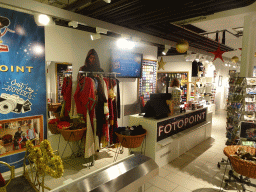 Interior of the souvenir shop of the Time Travel Vienna museum