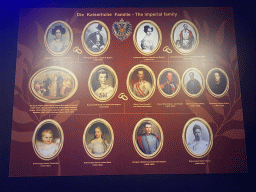 Imperial family tree at the lobby of the Sisi`s Amazing Journey museum