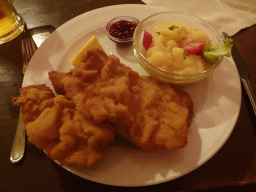 Wiener Schnitzel at the Melker Stiftskeller restaurant