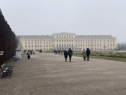 The main road at the Schönbrunn Park and the south side of the Schönbrunn Palace