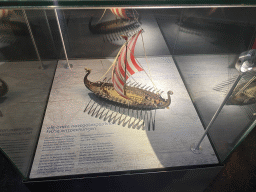Scale model of a Viking ship at the Polarium at the Schönbrunn Zoo