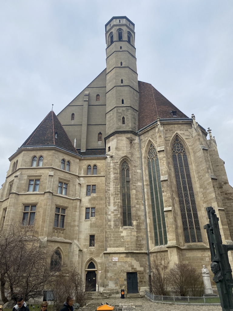East side of the Wiener Minoritenkirche church at the Minoritenplatz square