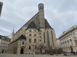 Southeast side of the Wiener Minoritenkirche church at the Minoritenplatz square