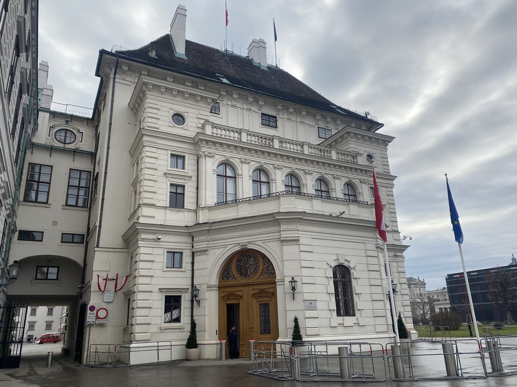 Front of the Presidential Chancellery at the Ballhausplatz square