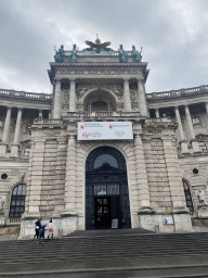 Front of the Neue Burg wing of the Hofburg palace at the Heldenplatz square