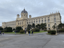 Front of the Naturhistorisches Museum Wien at the Maria-Theresien-Platz square