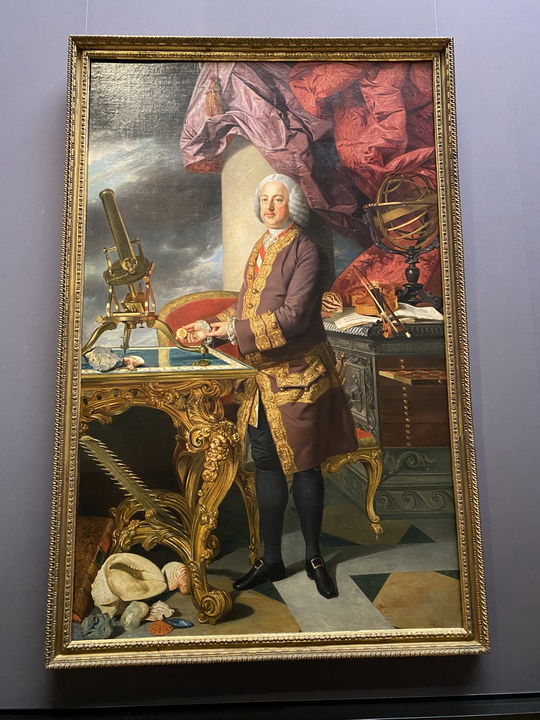 Painting `Duke Franz Stephan I von Lothringen (1708-1765), in full figure` by Johann Zoffani at Gallery VII of the Picture Gallery at the first floor of the Kunsthistorisches Museum Wien