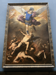 Painting `St. Michael Vanquishing the Devils` by Luca Giordano at Gallery VI of the Picture Gallery at the first floor of the Kunsthistorisches Museum Wien