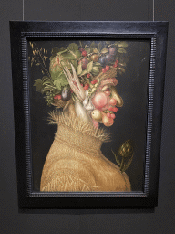 Painting `Summer` by Giuseppe Arcimboldo at Room 8 of the Picture Gallery at the first floor of the Kunsthistorisches Museum Wien