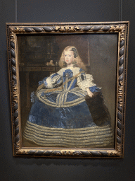 Painting `Infanta Margarita Teresa in a Blue Dress` by Diego Rodríguez de Silva y Velázquez at Room 10 of the Picture Gallery at the first floor of the Kunsthistorisches Museum Wien