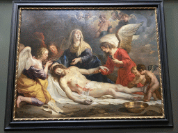 Painting `The Lamentation of Christ` by Gaspar de Crayer at Gallery XV of the Picture Gallery at the first floor of the Kunsthistorisches Museum Wien