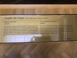 Explanation on the painting `The Lamentation of Christ` by Gaspar de Crayer at Gallery XV of the Picture Gallery at the first floor of the Kunsthistorisches Museum Wien