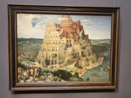Painting `The Tower of Babel` by Pieter Brueghel the Elder at Gallery X of the Picture Gallery at the first floor of the Kunsthistorisches Museum Wien