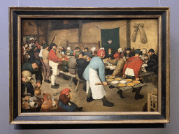 Painting `The Peasant Wedding` by Pieter Brueghel the Elder at Gallery X of the Picture Gallery at the first floor of the Kunsthistorisches Museum Wien