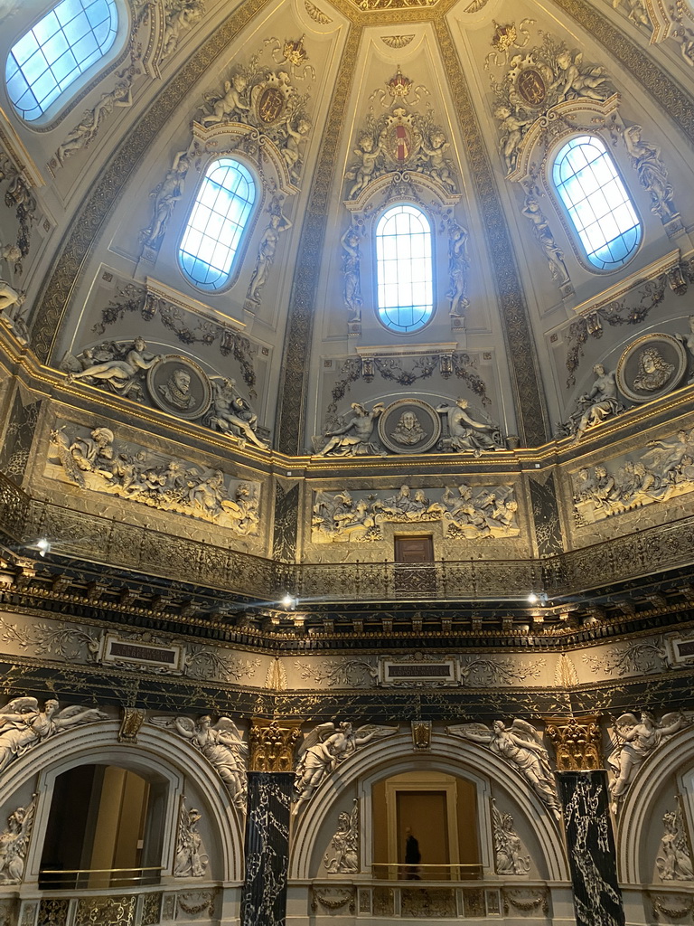 Ceiling of the dome of the Kunsthistorisches Museum Wien, viewed from the second floor