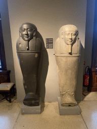 Sarcophages at the Egyptian and Near Eastern Collection at the upper ground floor of the Kunsthistorisches Museum Wien, with explanation