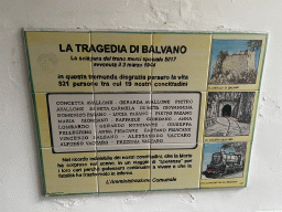 Painted tiles commemorating the Balvano train disaster of 1944 at the Vicolo Passariello street