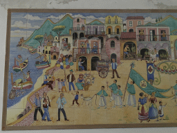 Painted tiles at the Vicolo Passariello street