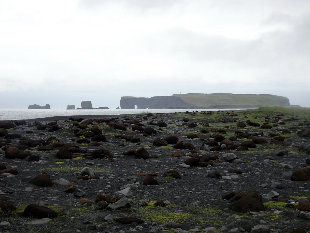 The west side of Reynisfjara Beach and the Dyrhólaey peninsula