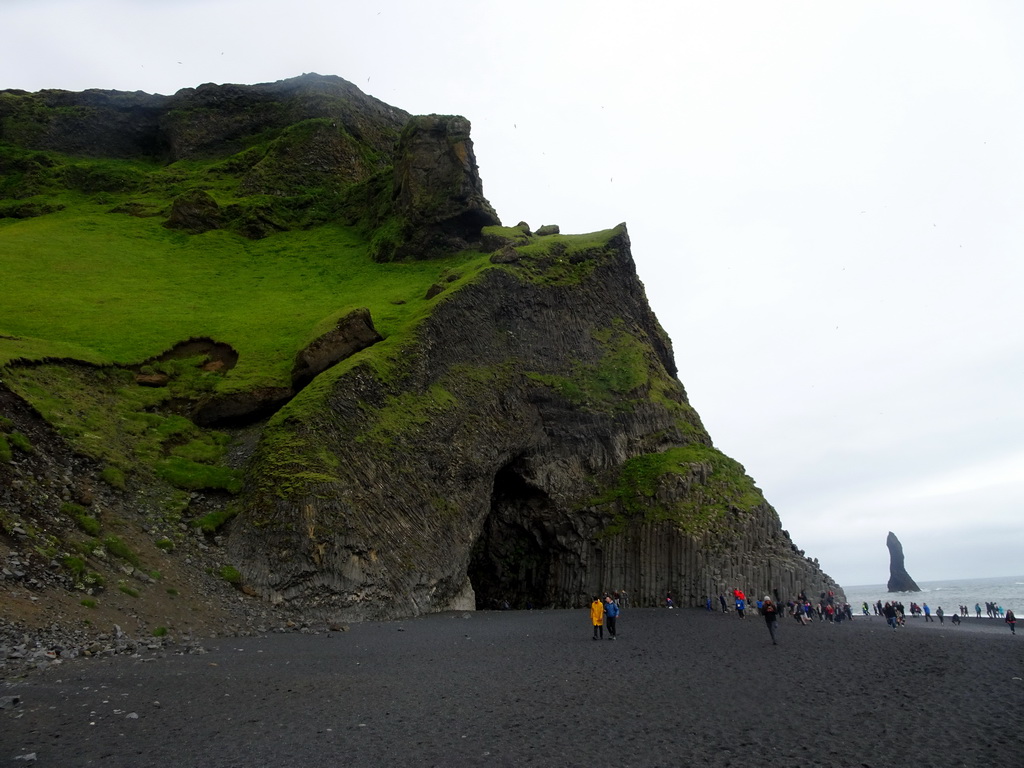 Cave and basalt columns at Reynisfjara Beach