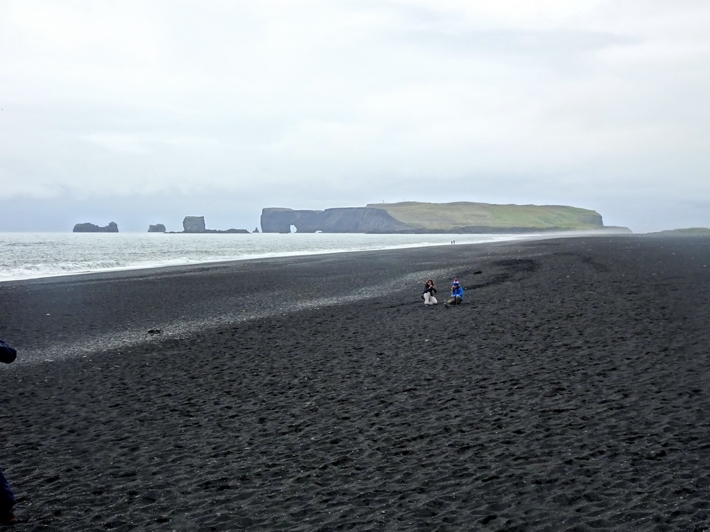 The west side of Reynisfjara Beach and the Dyrhólaey peninsula