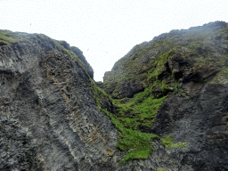 Rocks at the east side of the Hálsanefshellir cave at Reynisfjara Beach