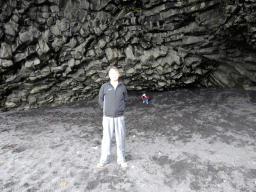 Miaomiao`s father in the Hálsanefshellir cave at Reynisfjara Beach