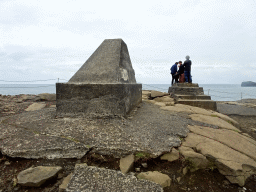 Stone at the highest point of the lower viewpoint of the Dyrhólaey peninsula