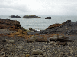 Small islands in front of the Dyrhólaey peninsula, viewed from the lower viewpoint