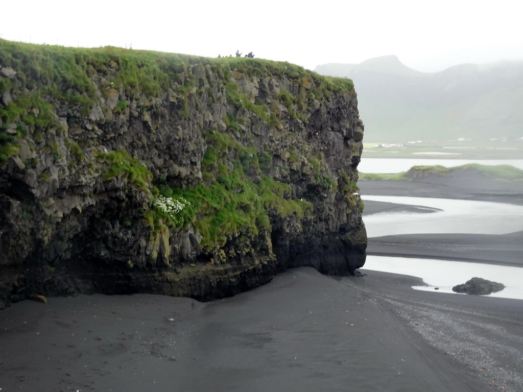 Kirkjufjara beach and Reynisfjara Beach, viewed from the lower viewpoint of the Dyrhólaey peninsula