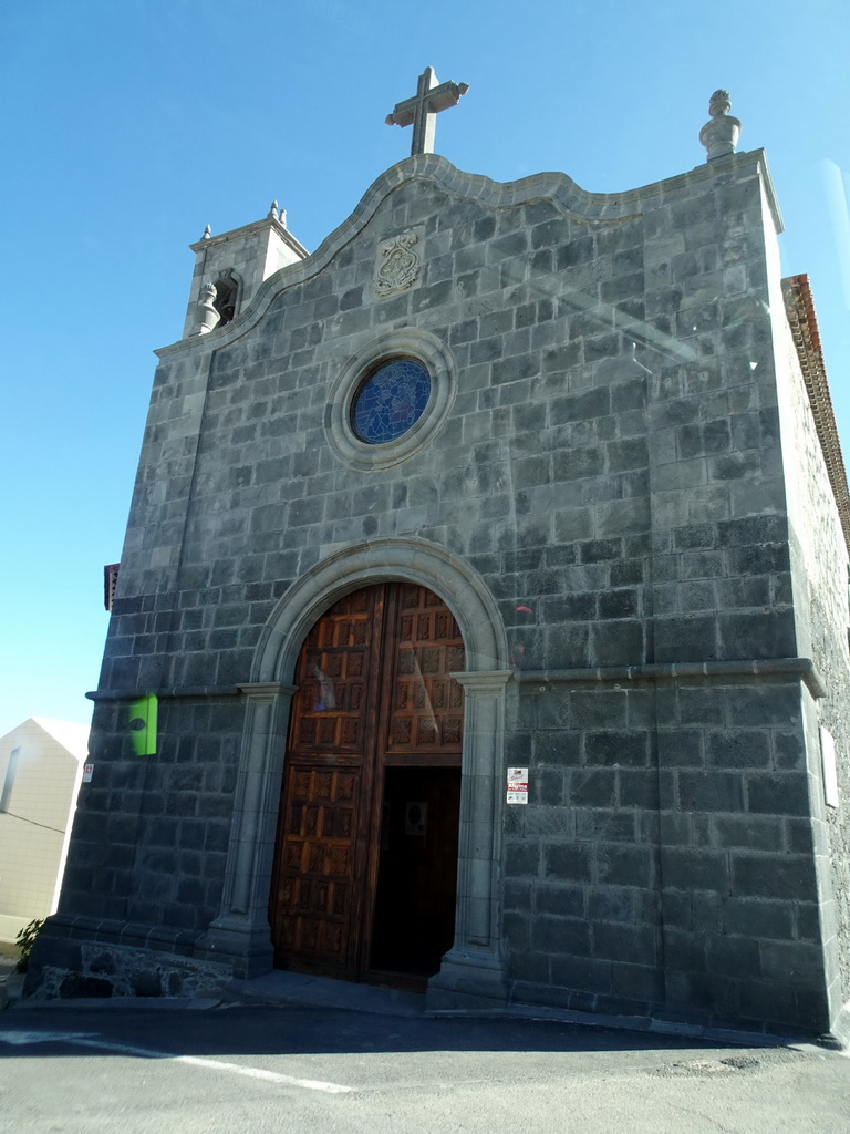 The Sanctuary of the Santo Hermano Pedro at the Calle Castaños street, viewed from the rental car