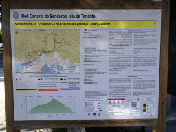 Information on the Sendero walking route, at the Plaza Doctor Pérez Cáceres square