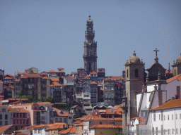 The Torre dos Clérigos tower and the Igreja dos Grilos church, viewed from the Gaia Cable Car