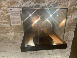 Aztec Olla pot at the Chocolate Story museum at the WOW Cultural District, with explanation