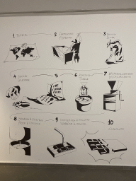 Information on the chocolate creation process at the Chocolate Story museum at the WOW Cultural District