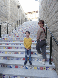 Miaomiao and Max at the Azuléjos Stairs at the WOW Cultural District