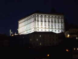 The Paço Episcopal do Porto palace, viewed from the Avenida de Diogo Leite street, by night