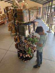 Max at the souvenir shop at the Zoo Santo Inácio