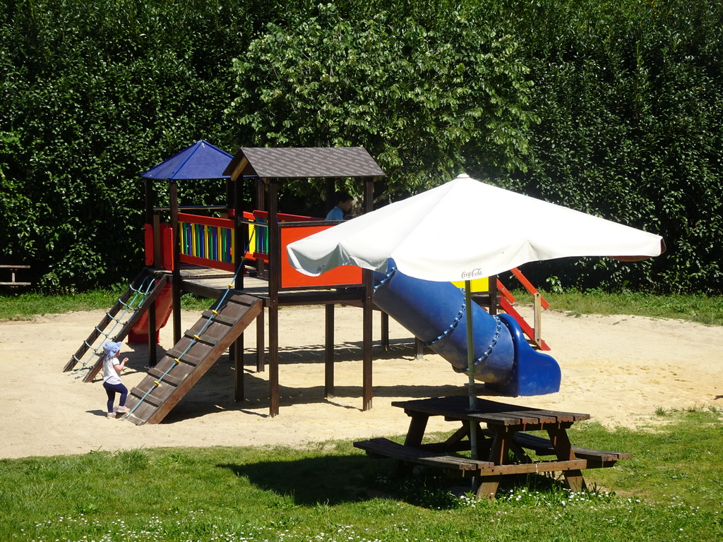 Max at the playground at the Zoo Santo Inácio