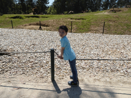 Max in front of the African Savannah area at the Zoo Santo Inácio