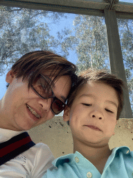 Miaomiao and Max at the Asiatic Lions Tunnel at the Zoo Santo Inácio