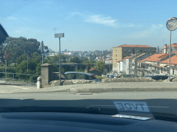 The city center and Porto, viewed from the taxion the Rua do Conselheiro Veloso da Cruz street